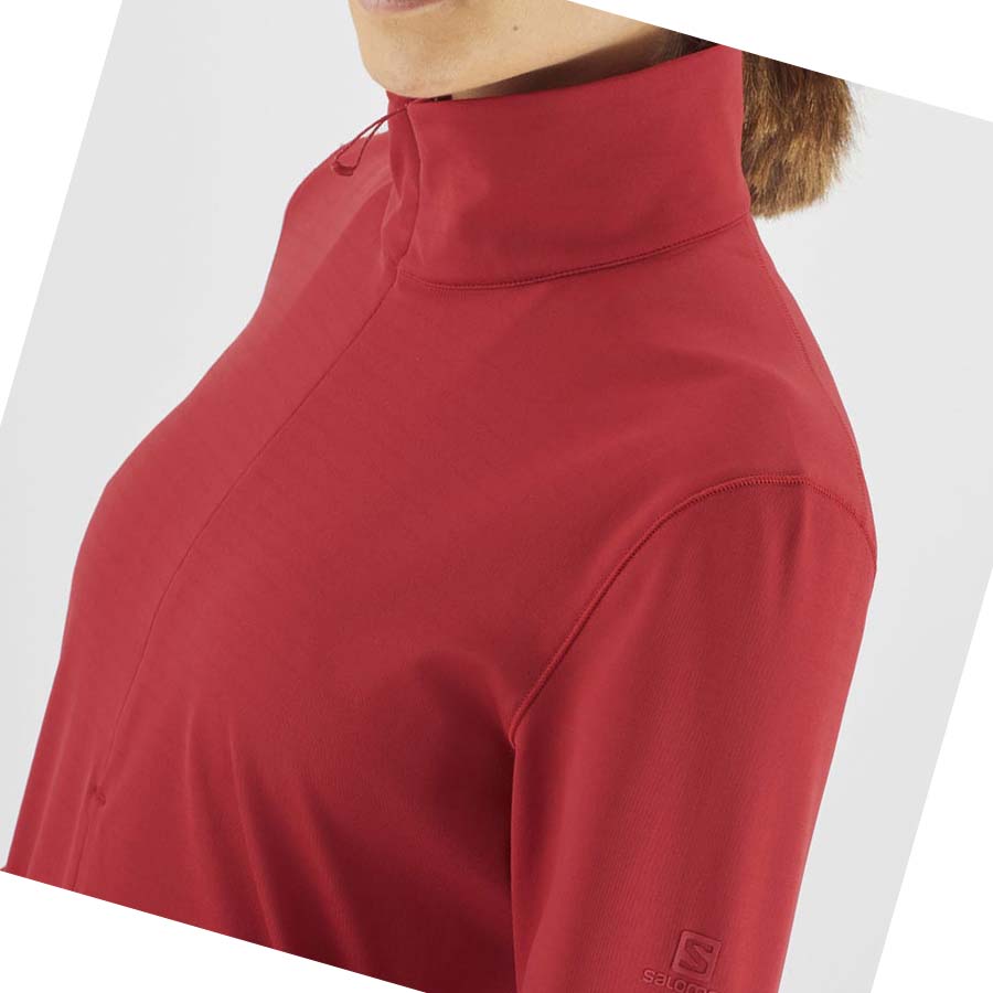 Sudadera Con Capucha Salomon ESSENTIAL LIGHTWARM Mujer Rojos | MX 2523NWY